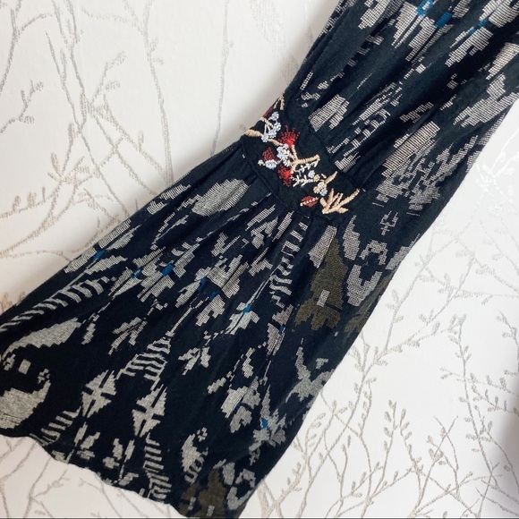 LUCKY BRAND Mixed Print Peasant Blouse Aztec Small - Picture 8 of 10